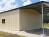 Garage with Open End Carport